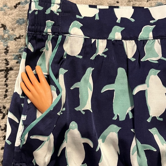 NWT Anthro Silky Penguin Print Pajama Shorts 🐧 - Picture 8 of 12